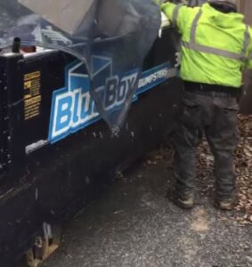 Dumpster in Hagerstown's North End with BlueBox tech