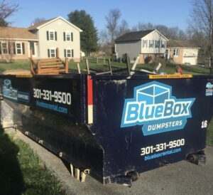 Rent this BlueBox Rental dumpster in Hagerstown, MD